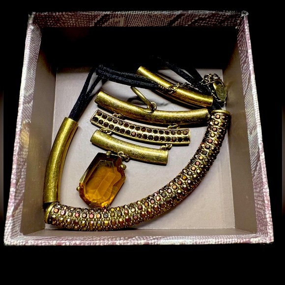 Heidi Klum Necklace Wildlife Pave Bar QVC - Picture 6 of 8